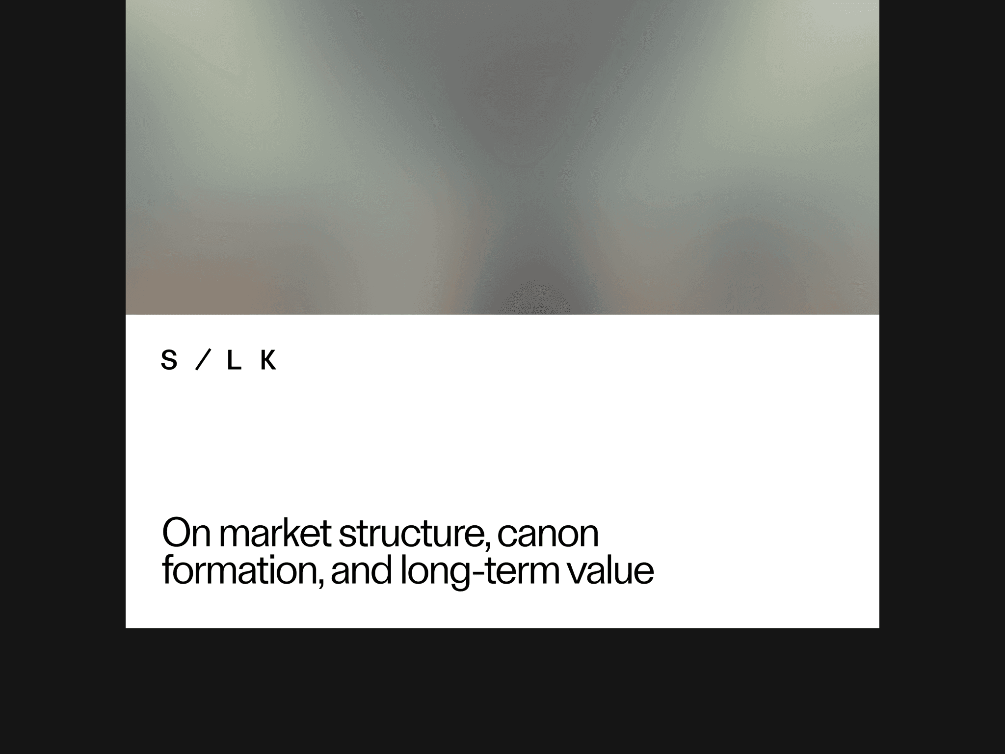 A market that stopped sprinting