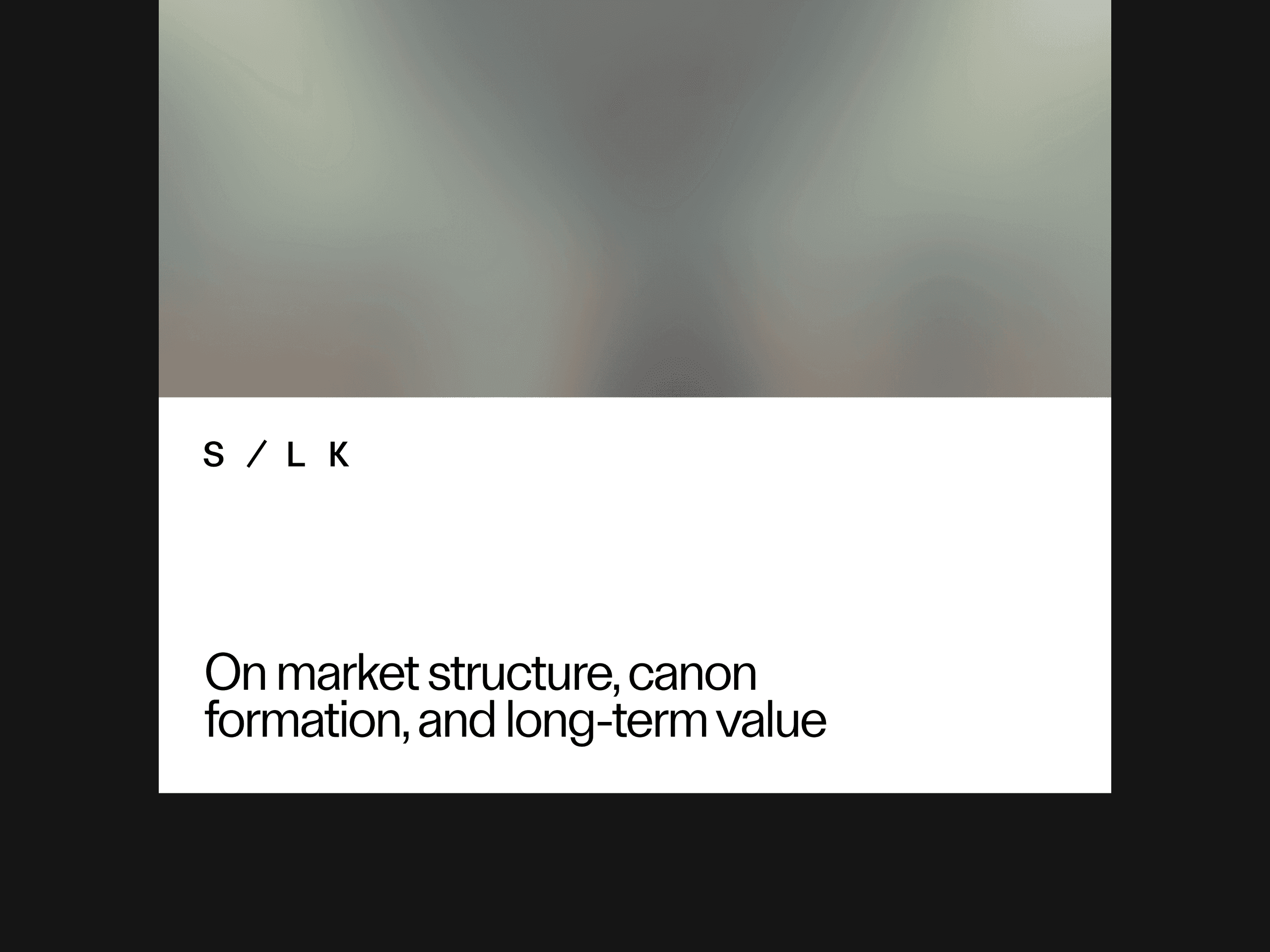 A market that stopped sprinting