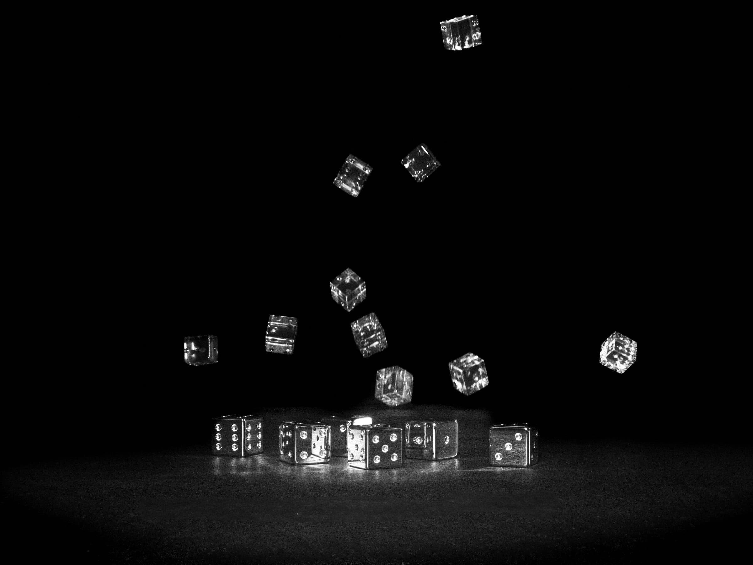 Dice falling by Devin Oktar Yalkin