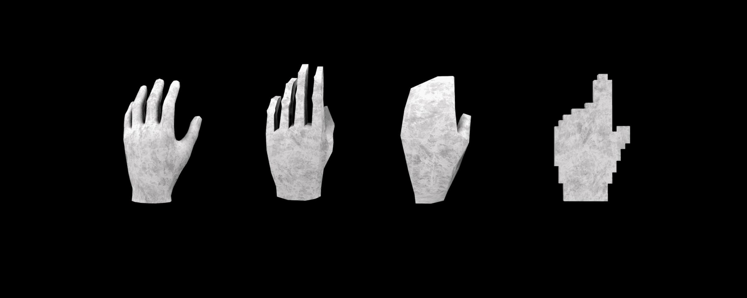 WORK — digital sequence of four hands
