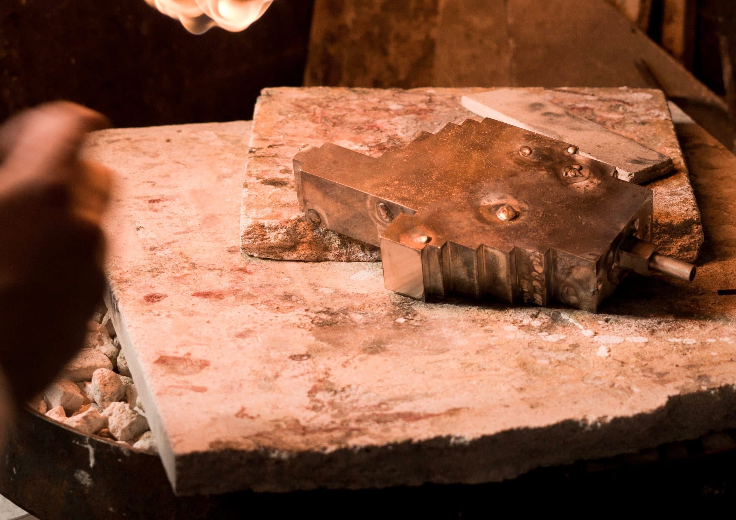 WORK sculpture in production at Asprey Studio Workshop